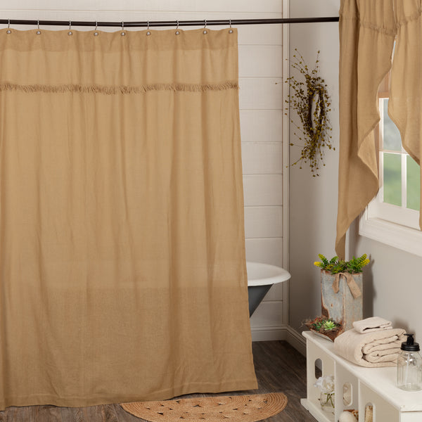 Burlap Natural Shower Curtain