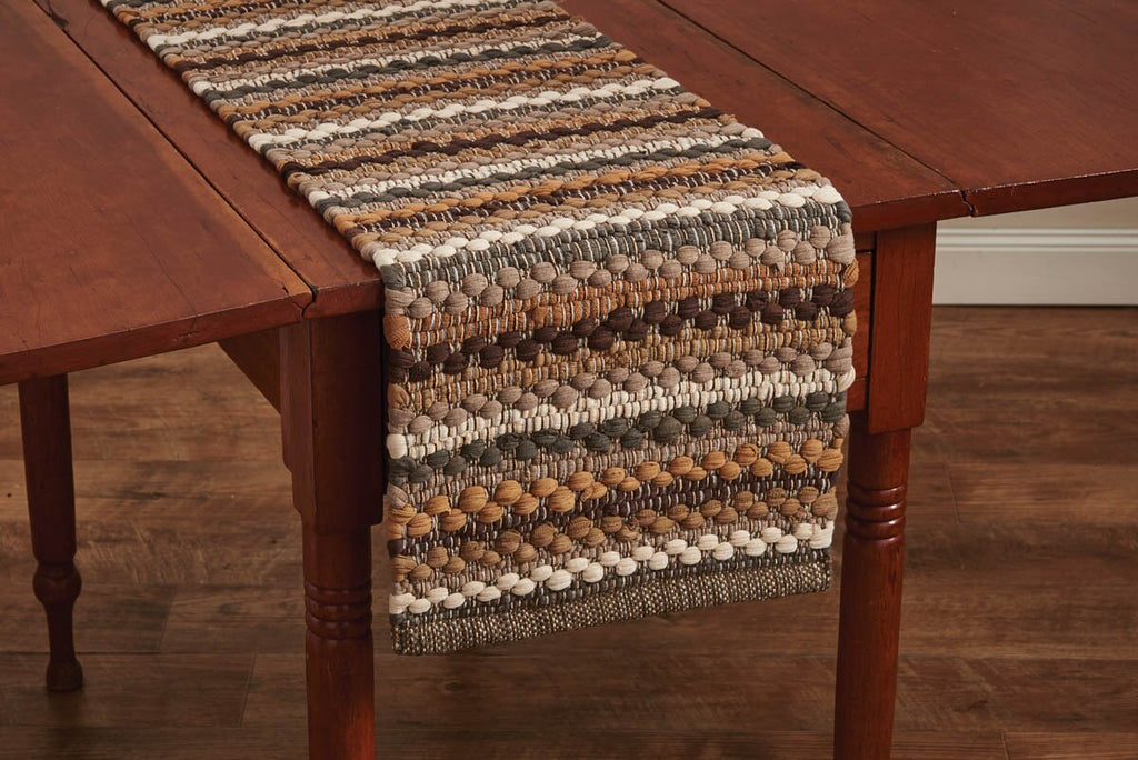 Mineral Stripe Chindi Table Runner