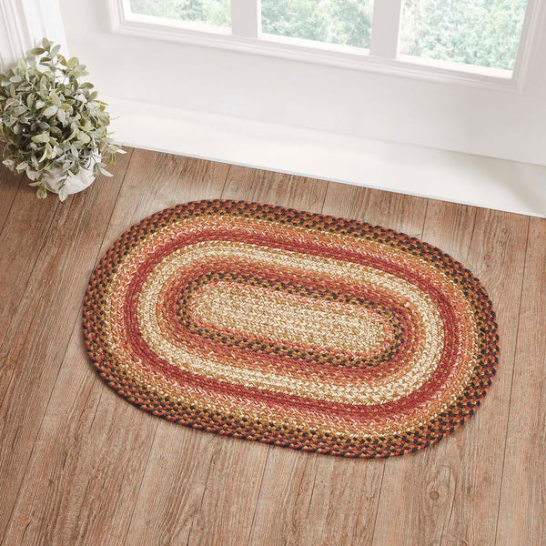 Ginger Spice Oval Braided Rug