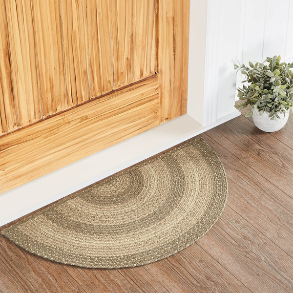 Cobblestone Jute Rug - Half Circle