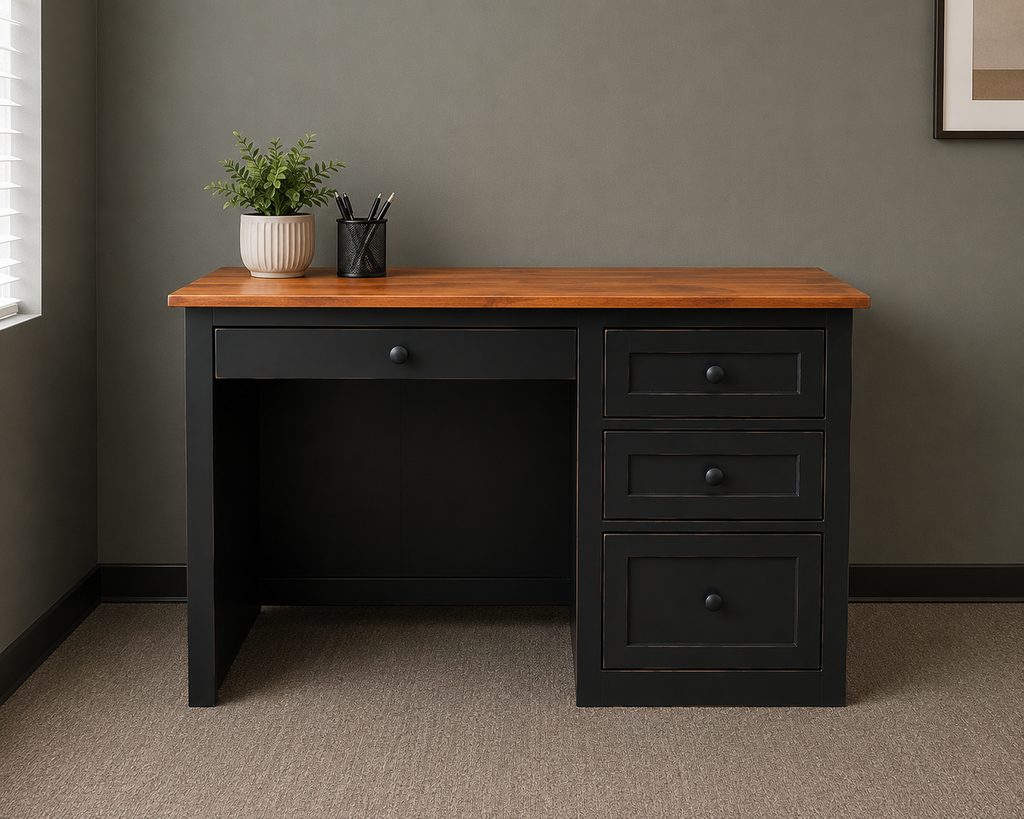 Small Desk-J288-Black with Michael's Cherry