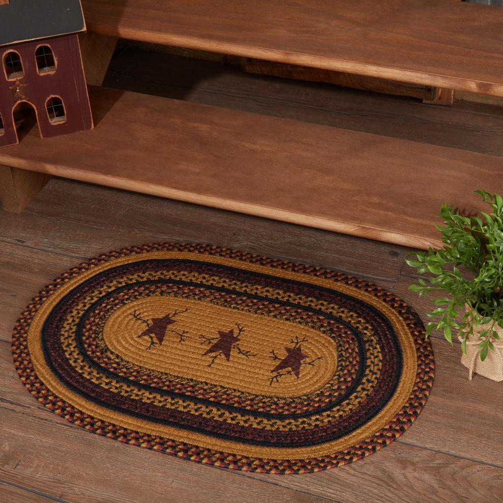 Heritage Farms Star and Pip Jute Braided Rug - Oval