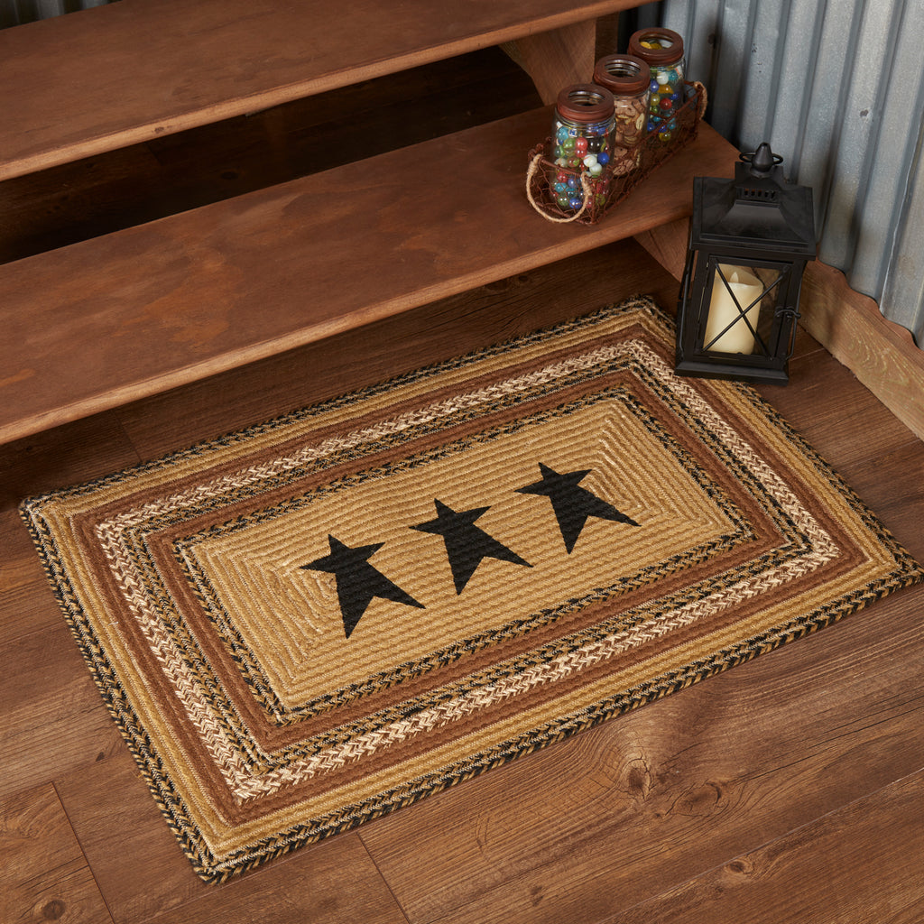 Kettle Grove Jute Rugs - Stencil Stars - Rectangle