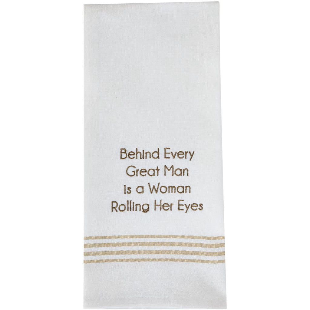 A Woman Rolling Her Eyes Dishtowel