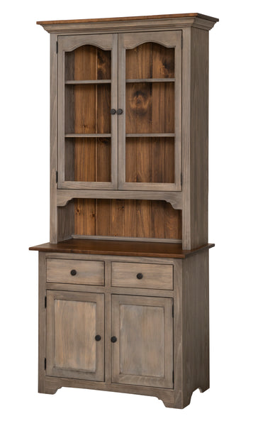 J6-2 2 Door Hutch with Glass