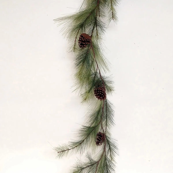 Garland - Long Pine Needles with Pinecones