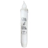 Mr. & Mrs. Wedding Led Battery Operated Timer Taper Candle - 7"