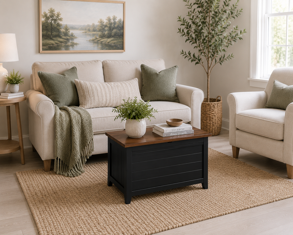 Blanket Chest-Black with Michael's Cherry