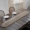 Sawyer Mill Charcoal Creme Jute Oval Table Runner