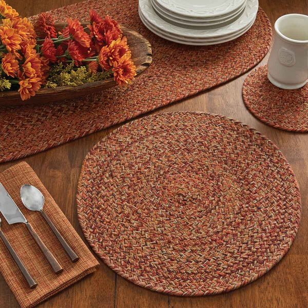 Allspice Braided Round Placemats - Set of 6