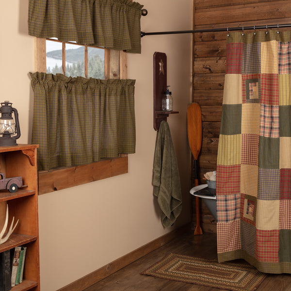 Tea Cabin Shower Curtain Patchwork