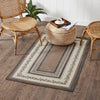 Floral Vine Jute Oval Rug with Pad 36" x 60"
