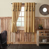 Pip Vinestar Panel with Attached Scalloped Layered Valance Set of 2