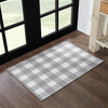 Annie Buffalo Check Grey Polyester Rectangle Rug