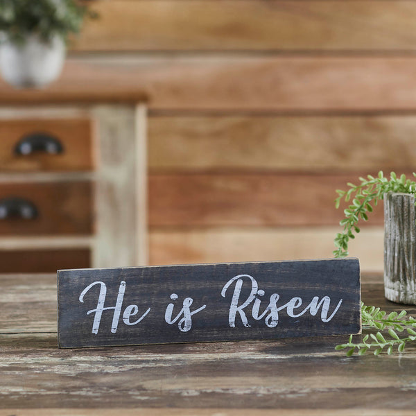 He Is Risen Wooden Sign