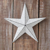 Metal Speckled White Distressed Star