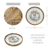 Bunny Hop Wooden Plate Natural with Bunny & Wreath