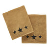 Black Stars Tan Bath Towel Set