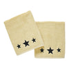 Black Stars Creme Bath Towel Set