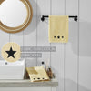 Black Stars Creme Hand Towel Set