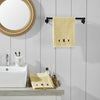 Burgundy Prim Stars Creme Hand Towel Set