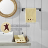 Burgundy Prim Stars Creme Hand Towel Set