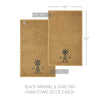 Black Windmill & Stars Tan Hand Towel Set