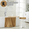 Black Prim Stars Tan Bath Towel Set