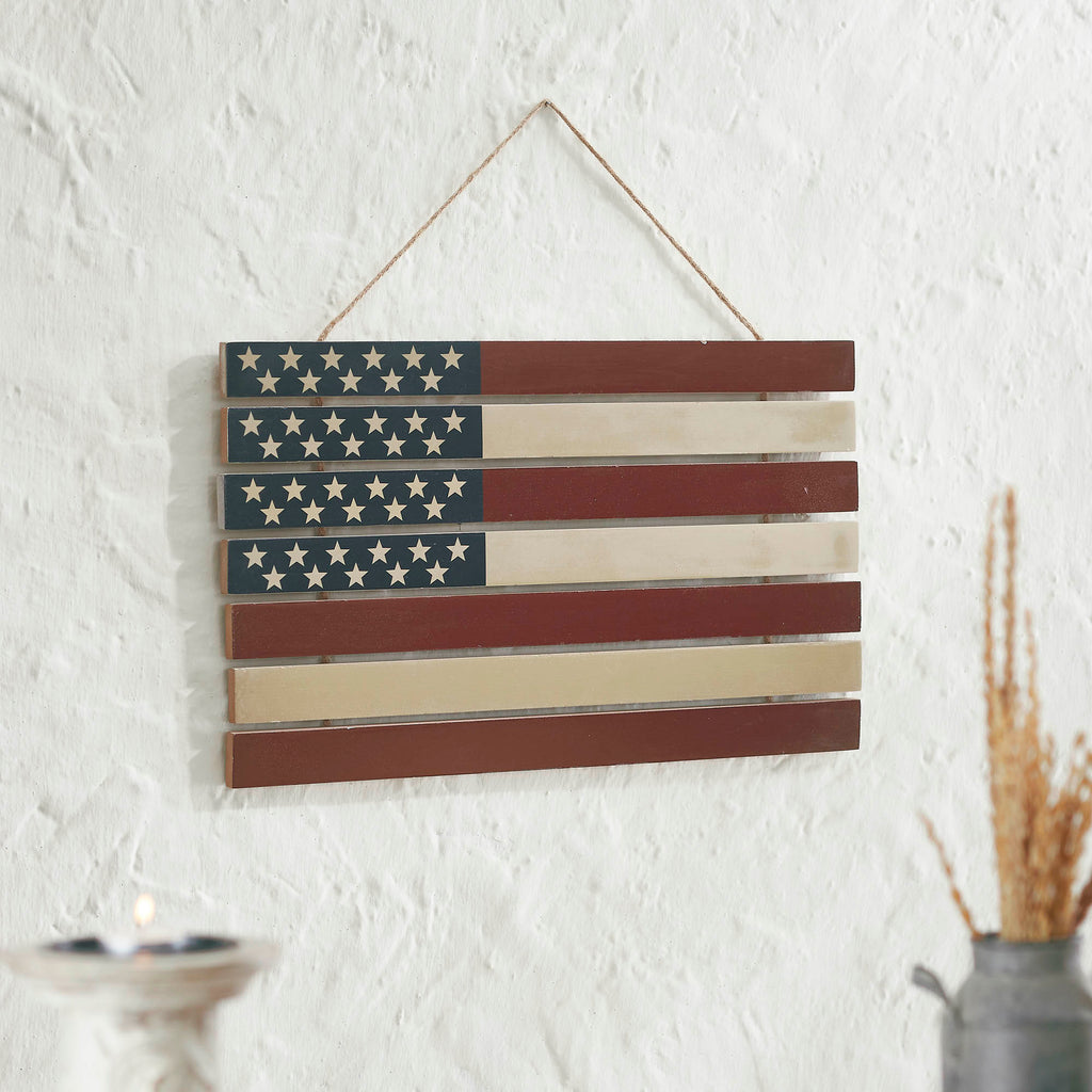 USA Flag Stacked Wall Hanging