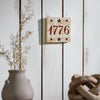 My Country 1776 w/ Blue Stars MDF Block Sign 6x6x1