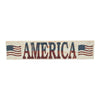 My Country AMERICA Two Flags MDF Wall Hanging 3x14x0.75