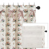 Rosehill Cottage Floral & Gingham Ruffled Cotton Shower Curtain-72x72