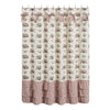 Rosehill Cottage Floral & Gingham Ruffled Cotton Shower Curtain-72x72