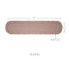 Rosehill Cottage Dusty Rose Gingham Ruffled Cotton Table Runners - Pink & Natural Oval Runners