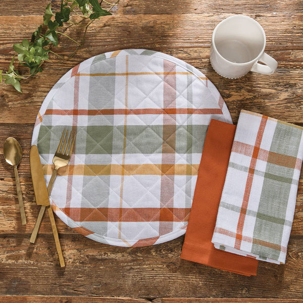 Shades of Fall Round Quilted Placemats - Set of 12