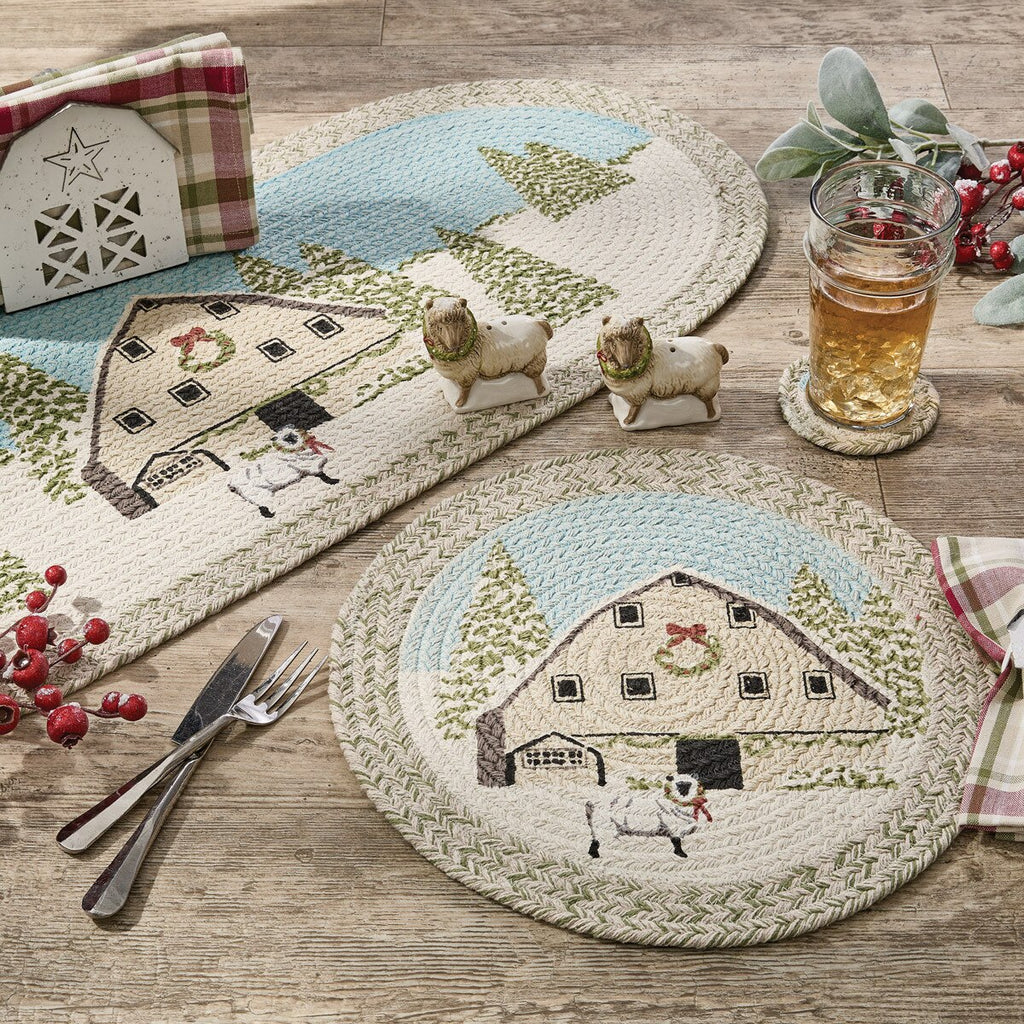 Humble Beginnings Braided Round Placemats - Set of 12