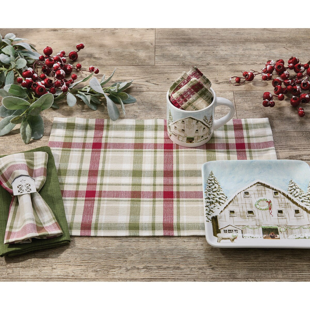 Christmas Barn Placemats - Set of 12