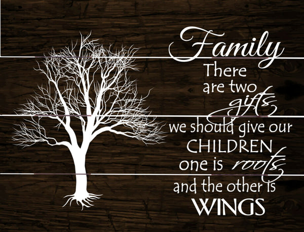 Family-Roots and Wings Pallet Art