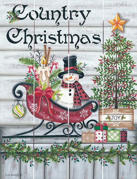 Country Christmas Pallet Art