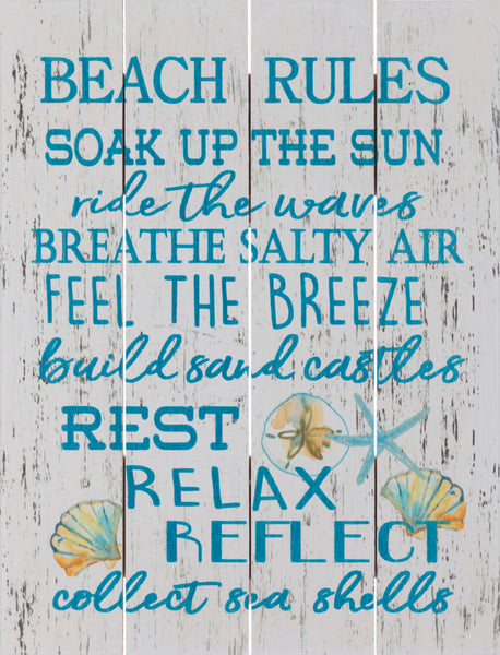 Beach Rules Pallet Art