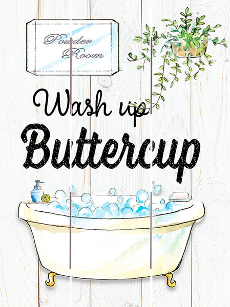Wash Up Buttercup Pallet Art
