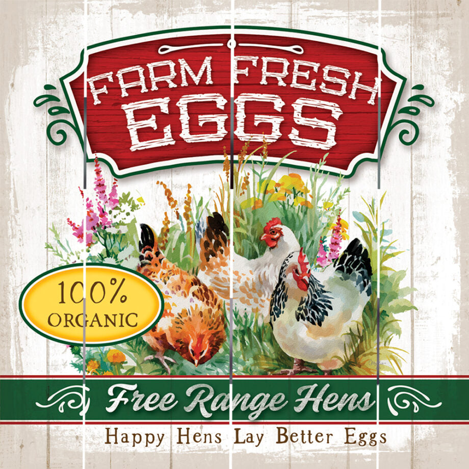 Fresh Eggs Pallet Art
