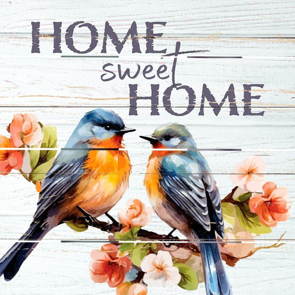 Home Sweet Home Bluebirds Pallet Art