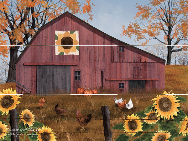 Sunflower Quilt Block Barn Pallet Art