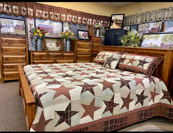 **FINAL PRICE-5 PIECE SEELY AMISH KING BEDROOM SET**