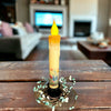 Wild Flowers Wrapped Operated LED Timer Taper Candle - 7"