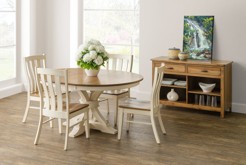 Lancaster Legacy Sherwood Collection Single Pedestal Table (963 Series) & Willow Side Chairs (678 Series)