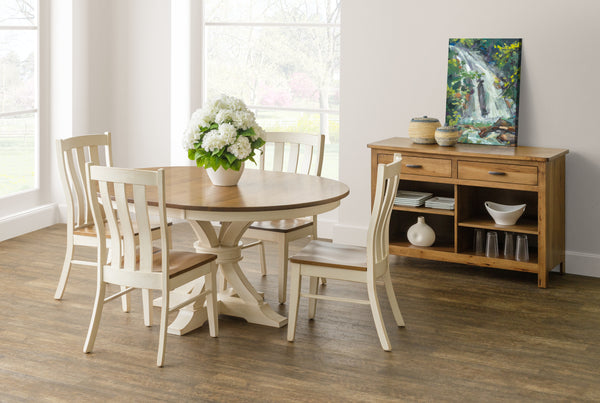 Lancaster Legacy Sherwood Collection Single Pedestal Table (963 Series) & Willow Side Chairs (678 Series)