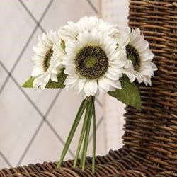 White Sunflowers Bouquet