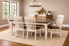 L921G18-Amish Made LANCASTER LEGACY Table Set-Aged Whitewash with Aged Cocoa